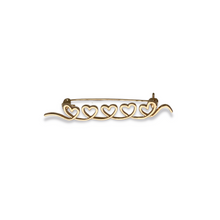 Load image into Gallery viewer, String of Hearts Brooch