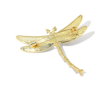 Load image into Gallery viewer, Mother of Pearl Dragonfly Brooch

