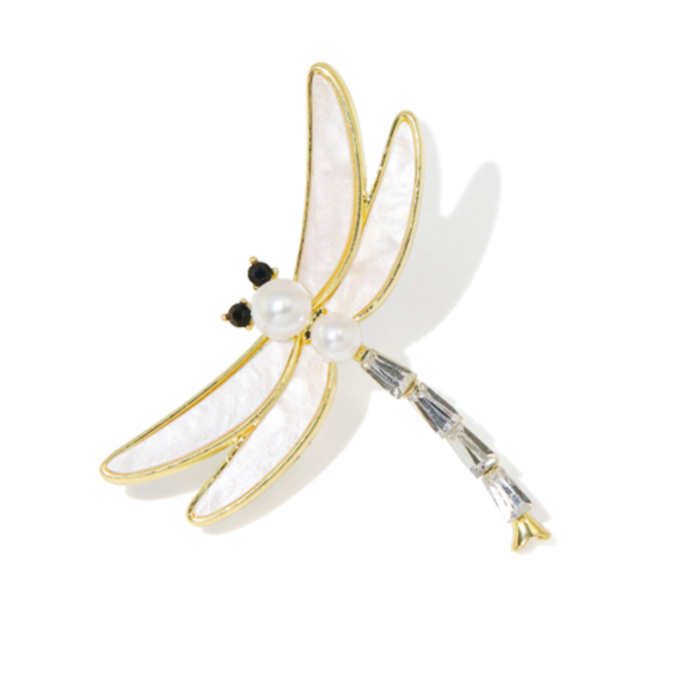 Mother of Pearl Dragonfly Brooch