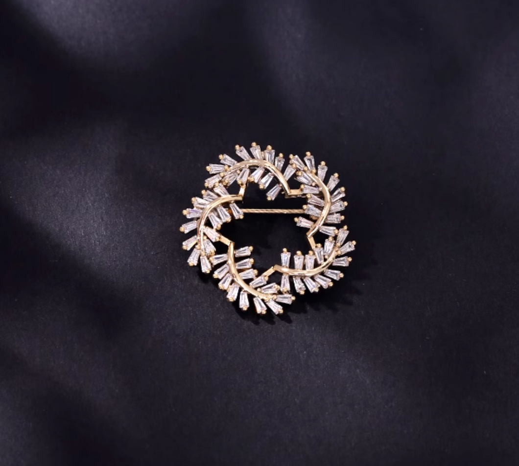 Jane Petite Baguette Diamond Brooch