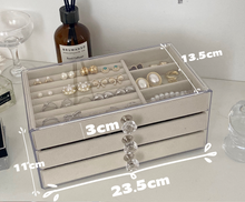 Load image into Gallery viewer, 3-Tier Acrylic Jewelry Storage Case
