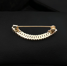 Load image into Gallery viewer, Smile Baguette Diamond Brooch
